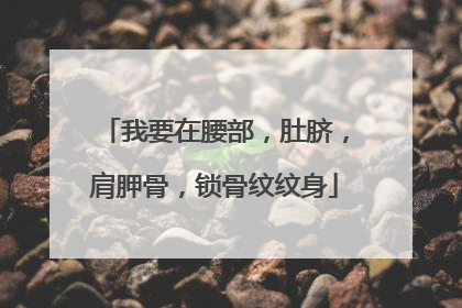我要在腰部，肚脐，肩胛骨，锁骨纹纹身