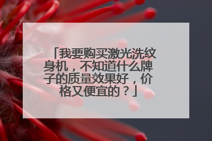 我要购买激光洗纹身机,不知道什么牌子的质量效果好,价格又便宜的?