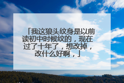 我这狼头纹身是以前读初中时候纹的，现在过了十年了，想改掉，改什么好啊，