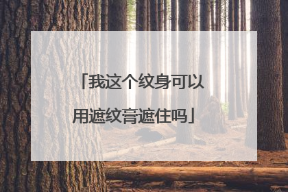 我这个纹身可以用遮纹膏遮住吗