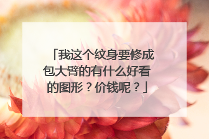我这个纹身要修成包大臂的有什么好看的图形？价钱呢？