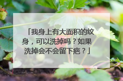 我身上有大面积的纹身，可以洗掉吗？如果洗掉会不会留下疤？