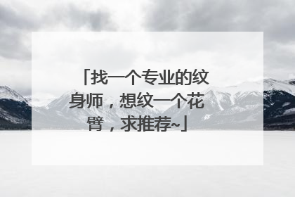 找一个专业的纹身师,想纹一个花臂,求推荐~