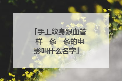 手上纹身跟血管一样一条一条的电影叫什么名字