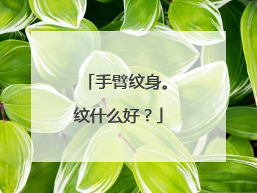 手臂纹身。纹什么好？