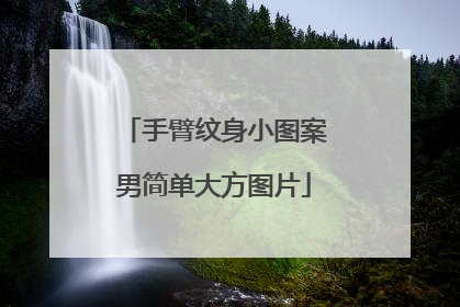 手臂纹身小图案男简单大方图片