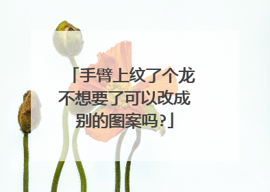 手臂上纹了个龙不想要了可以改成别的图案吗?