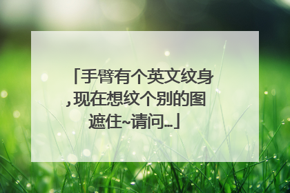 手臂有个英文纹身,现在想纹个别的图遮住~请问…
