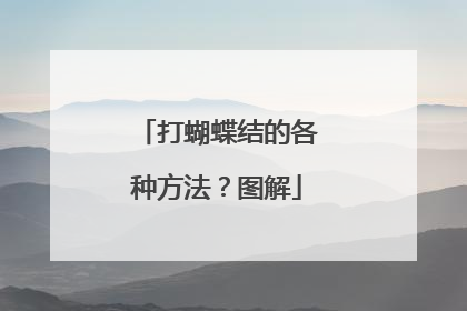 打蝴蝶结的各种方法？图解