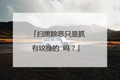 扫黑除恶只是抓有纹身的 吗？