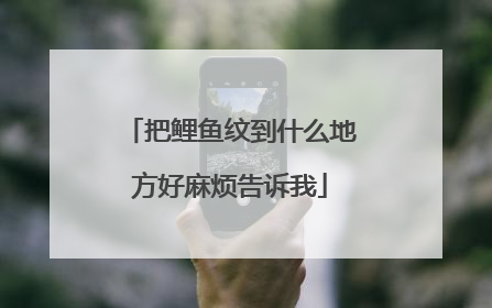 把鲤鱼纹到什么地方好麻烦告诉我