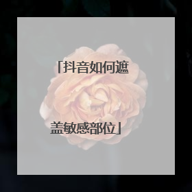 抖音如何遮盖敏感部位