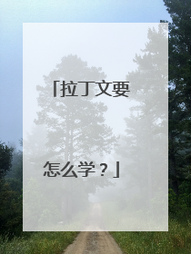 拉丁文要怎么学？