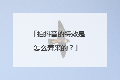拍抖音的特效是怎么弄来的?