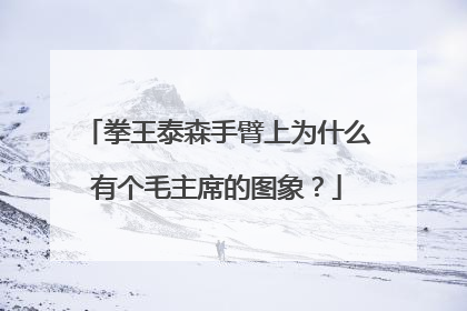 拳王泰森手臂上为什么有个毛主席的图象?