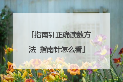 指南针正确读数方法 指南针怎么看