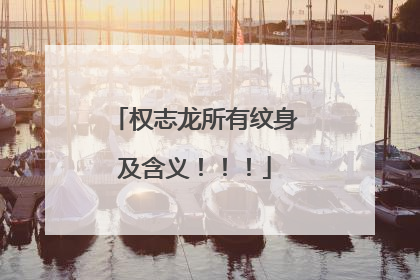 权志龙所有纹身及含义！！！