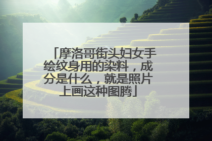 摩洛哥街头妇女手绘纹身用的染料，成分是什么，就是照片上画这种图腾