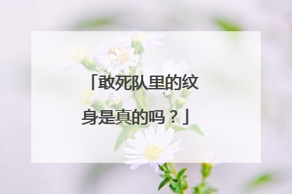 敢死队里的纹身是真的吗？