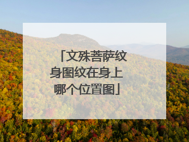 文殊菩萨纹身图纹在身上哪个位置图