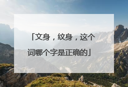 文身，纹身，这个词哪个字是正确的