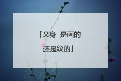 文身 是画的 还是纹的