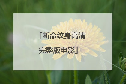 断命纹身高清完整版电影