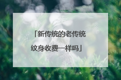 新传统的老传统纹身收费一样吗