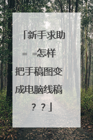 新手求助= =怎样把手稿图变成电脑线稿??