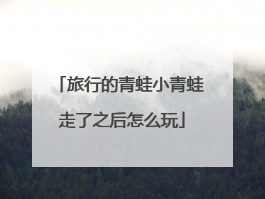 旅行的青蛙小青蛙走了之后怎么玩
