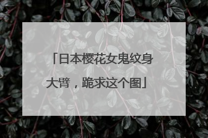 日本樱花女鬼纹身大臂，跪求这个图