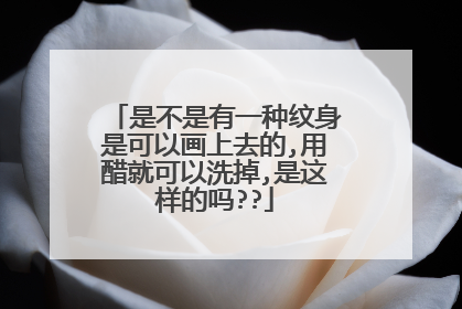 是不是有一种纹身是可以画上去的,用醋就可以洗掉,是这样的吗??