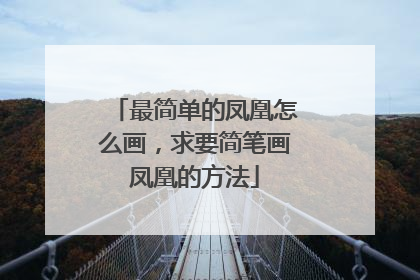 最简单的凤凰怎么画，求要简笔画凤凰的方法