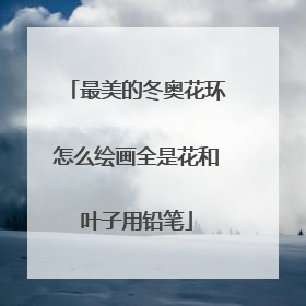 最美的冬奥花环怎么绘画全是花和叶子用铅笔