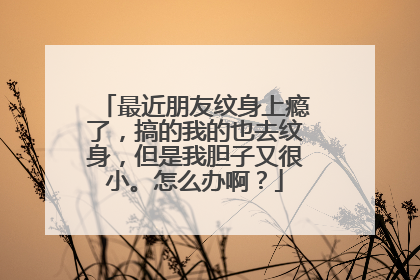 最近朋友纹身上瘾了，搞的我的也去纹身，但是我胆子又很小。怎么办啊？