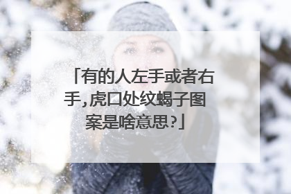 有的人左手或者右手,虎口处纹蝎子图案是啥意思?