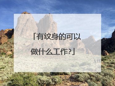 有纹身的可以做什么工作?