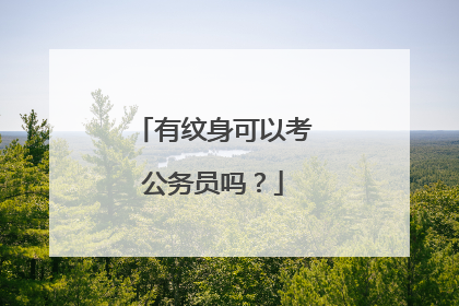 有纹身可以考公务员吗？