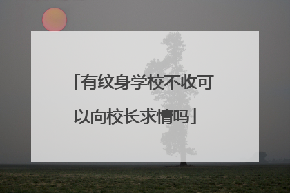 有纹身学校不收可以向校长求情吗