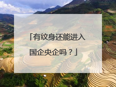 有纹身还能进入国企央企吗？