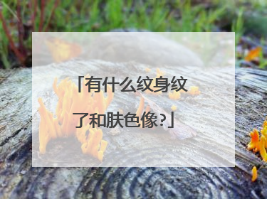 有什么纹身纹了和肤色像?