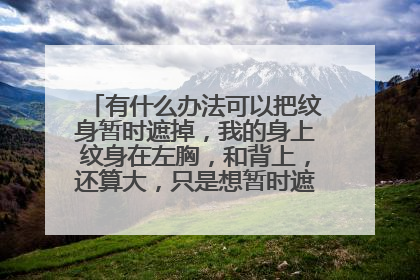 有什么办法可以把纹身暂时遮掉，我的身上纹身在左胸，和背上，还算大，只是想暂时遮掉躲过体检