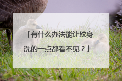 有什么办法能让纹身洗的一点都看不见？