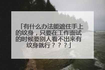 有什么办法能遮住手上的纹身，只要在工作面试的时候要别人看不出来有纹身就行？？？