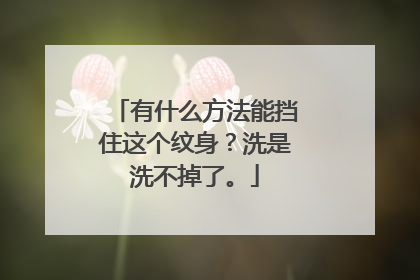 有什么方法能挡住这个纹身？洗是洗不掉了。