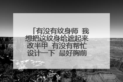 有没有纹身师 我想把这纹身给遮起来改半甲 有没有帮忙设计一下 最好胸前半甲是带 如来佛