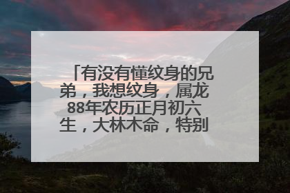 有没有懂纹身的兄弟，我想纹身，属龙88年农历正月初六生，大林木命，特别想纹身，指点一下