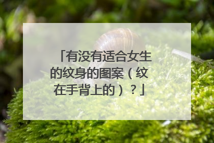 有没有适合女生的纹身的图案（纹在手背上的）？