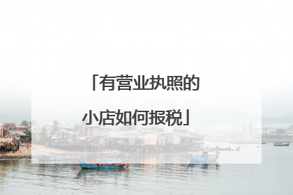 有营业执照的小店如何报税