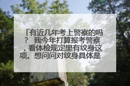 有近几年考上警察的吗？ 我今年打算报考警察，看体检规定里有纹身这项。想问问对纹身具体是怎么界定的？